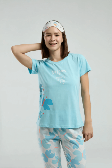 Roly Poly Rp3597-S Bayan Pijama Takımı Mavi - 3