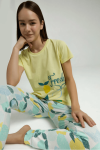 Roly Poly Rp3617-S Bayan Pijama Takımı Sarı - Roly Poly