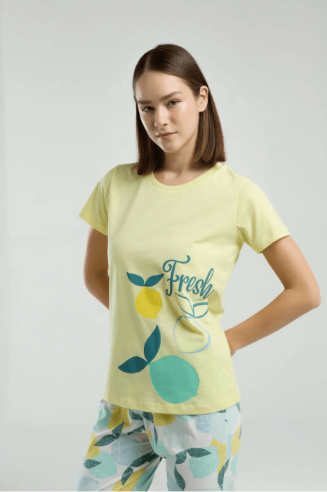 Roly Poly Rp3617-S Bayan Pijama Takımı Sarı - 4