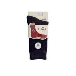 Ruwa 251 Kadın Diyabetik Çorap Koyu Gri - Ruwa