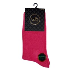 Ruwa 253 Kadın Bambu Soket Çorap Fuşya - Ruwa