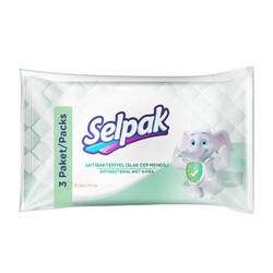 Selpak Antibakteriyel Islak Cep Mendili 3'lü - Solo