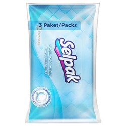 Selpak Klasik Islak Cep Mendili 3'lü - Solo