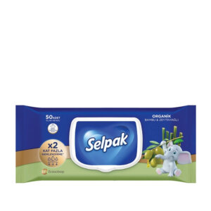 Selpak Organik Bambu & Badem Sütü Özlü Islak Mendil 50'li - Selpak