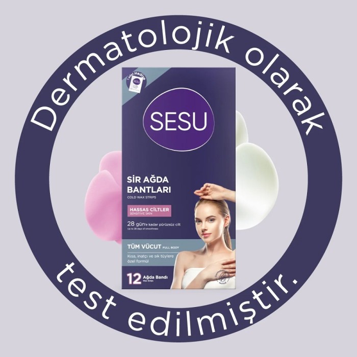 Sesu Ağda Bandı Vücut Hassas Cilt 12'li - 2