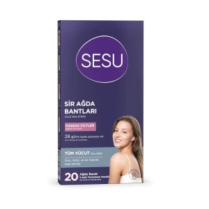 Sesu Ağda Bandı Vücut Hassas Cilt 20'li - Sesu