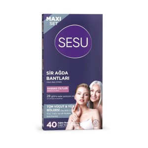 Sesu Ağda Bandı Vücut Maxi Set Hassas 40'lı - Sesu