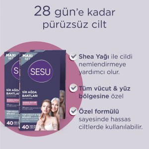 Sesu Ağda Bandı Vücut Maxi Set Hassas 40'lı - 3