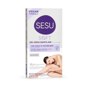 Sesu Ağda Bandı Vücut Soft Yulaf 32'li - Sesu