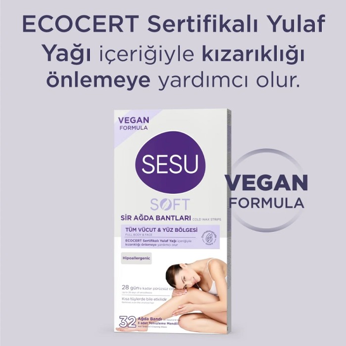 Sesu Ağda Bandı Vücut Soft Yulaf 32'li - 3