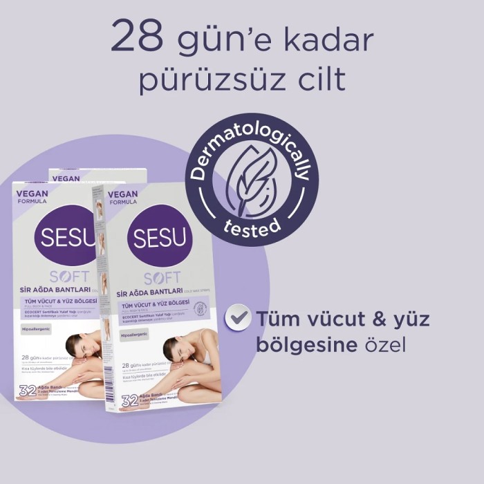 Sesu Ağda Bandı Vücut Soft Yulaf 32'li - 4