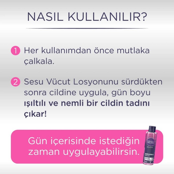 Sesu Simli Vücut Bakım Yağı 150 Ml - 5