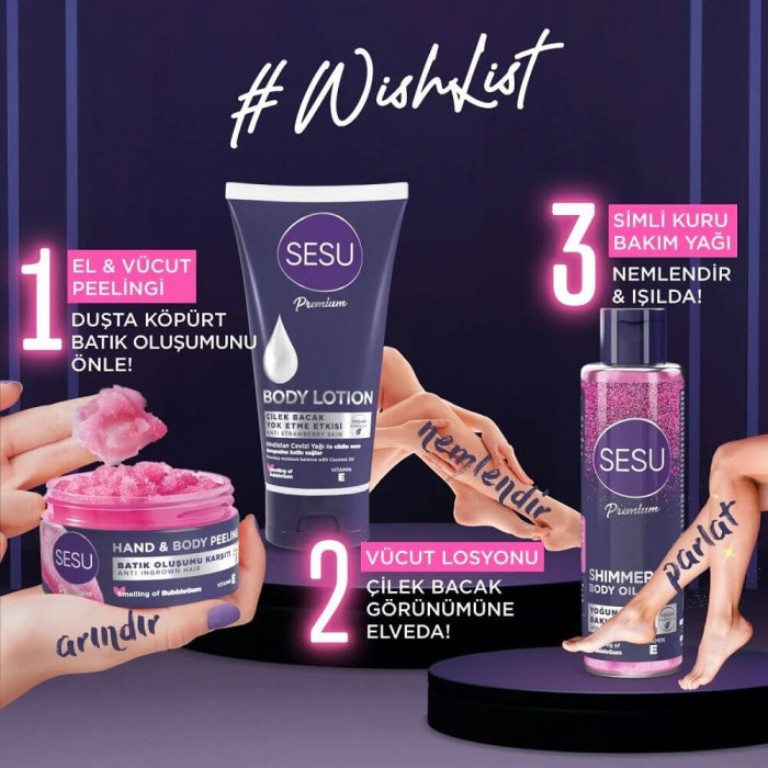 Sesu Simli Vücut Bakım Yağı 150 Ml - 6