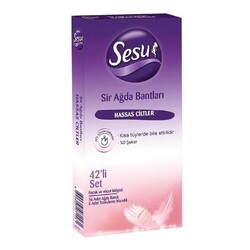 Sesu - Sesu Sir Ağda Bantları Hassas Ciltler 42'li Pembe
