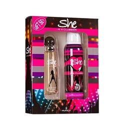 She - She Is Clubber Kadın Parfüm Edt 50 Ml + Deodorant 150 Ml Set