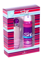 She Is Sexy Kadın Parfüm Edt 50 Ml + Deodorant 150 Ml Set - She