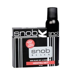 Snob Black Pour Homme Erkek Parfüm Edt 100 Ml + Deodorant 150 Ml Set - Snob