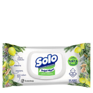 Solo Islak Havlu Doğal Hijyen Biberiye&Limon 3X50 - Solo