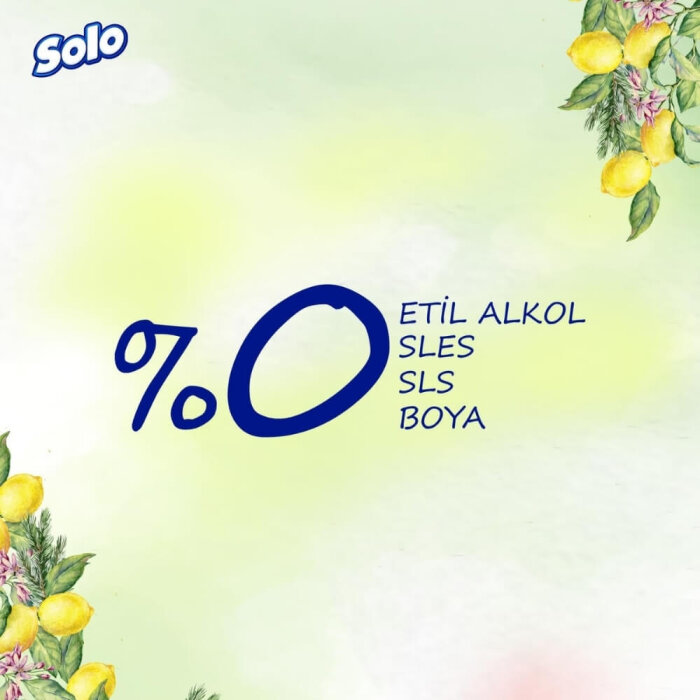 Solo Islak Havlu Doğal Hijyen Biberiye&Limon 3X50 - 5