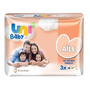 Uni Baby Aile Islak Havlu 3x52'li - Uni