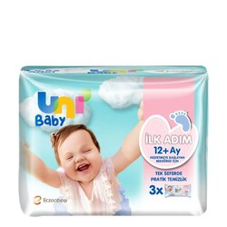Uni Baby Islak Havlu İlk Adım 12+ Ay 52x3'lü - Uni
