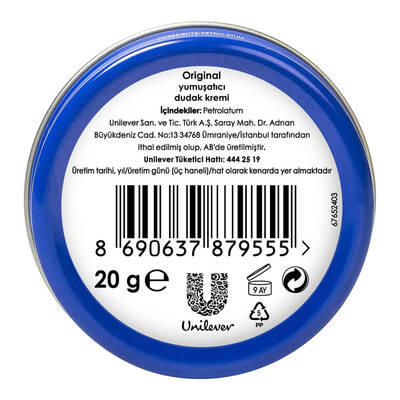 Vaseline Lip Original Nemlendirici Dudak Bakım Kremi 20 Gr - 2