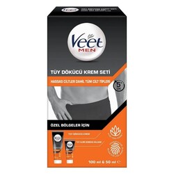 Veet - Veet Tüy Dökücü Krem Men Özel Bölgeler İçin 100+50 Ml